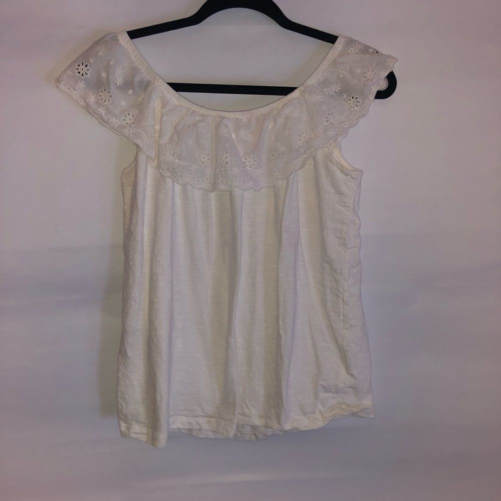 White Ruffle Top - Picture 2 of 6